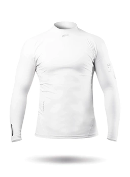 KOSZULKA MĘSKA ZHIK ECO SPANDEX UPF50+ Z DŁUGIM RĘKAWEM DTP-0063-M WHITE